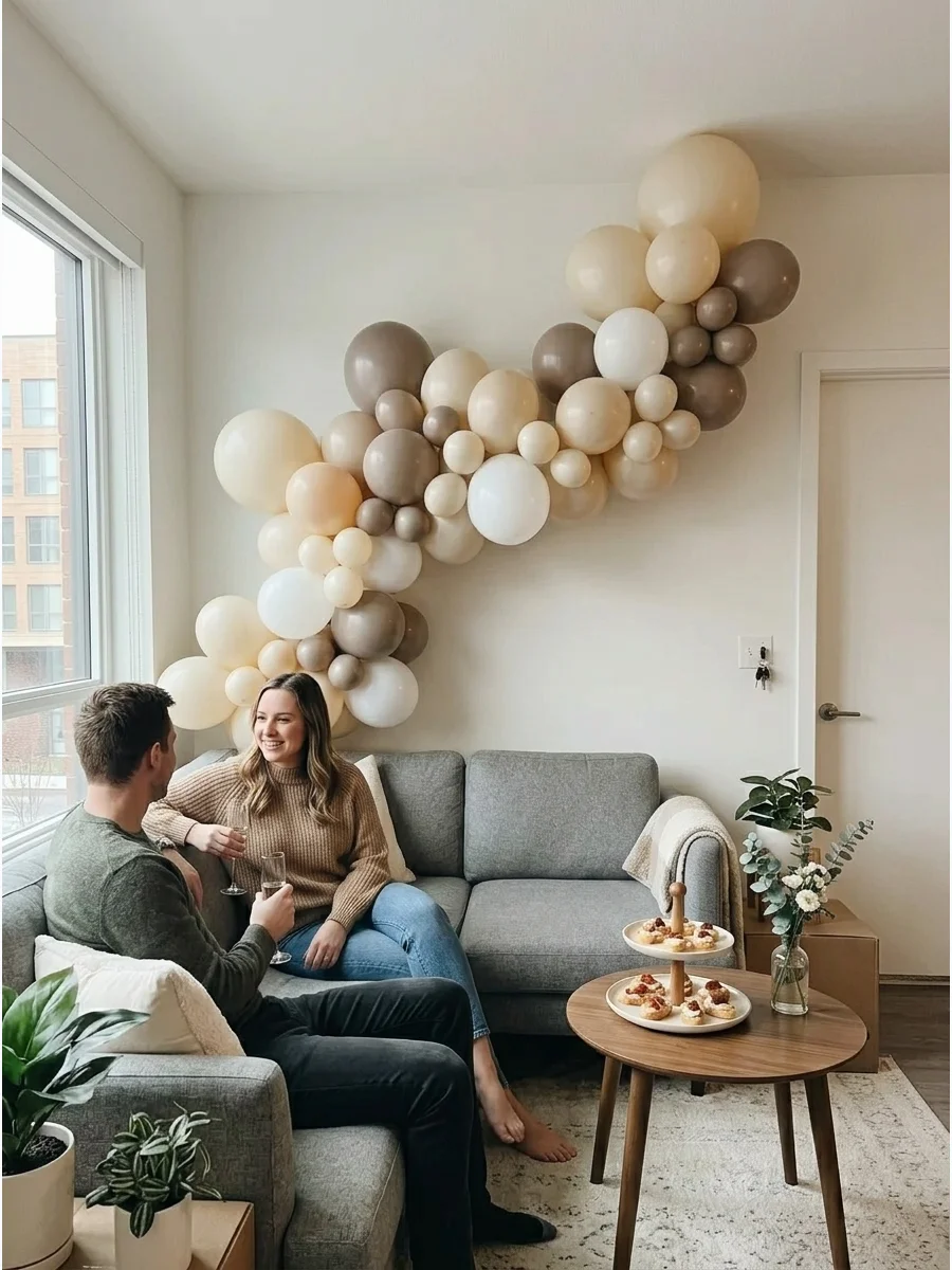 Neutral Balloon Backdrop support view 1