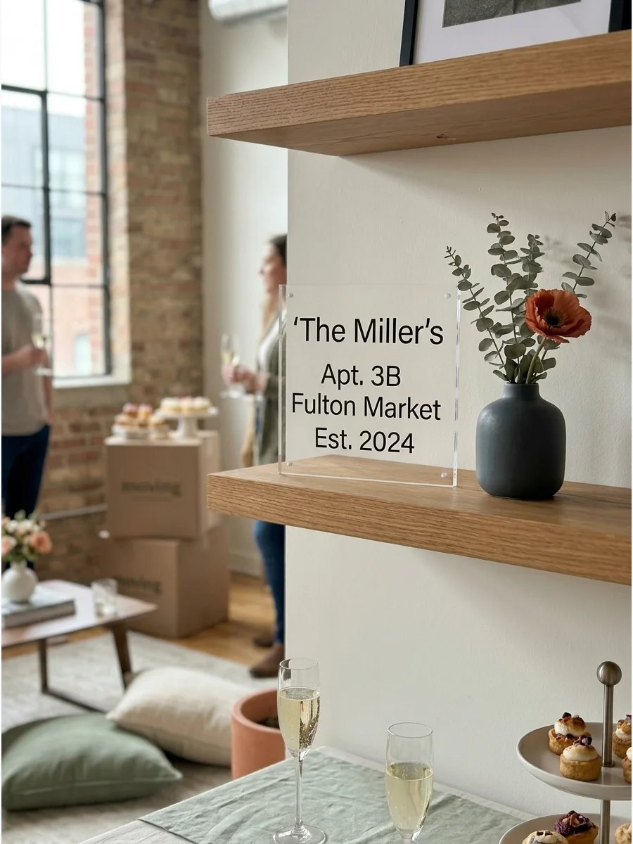 Personalized Apartment Sign support view 1