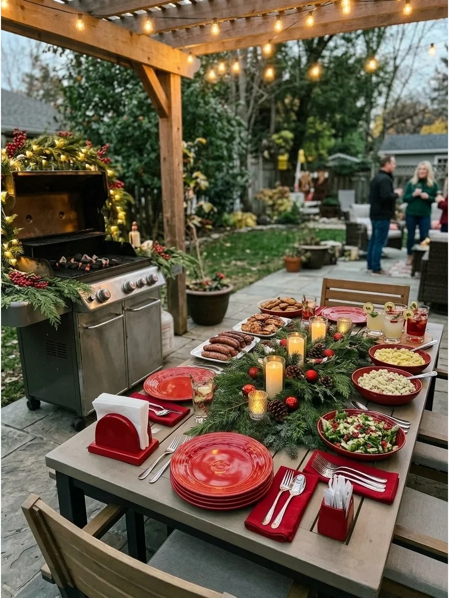 Backyard Christmas BBQ Party support view 1