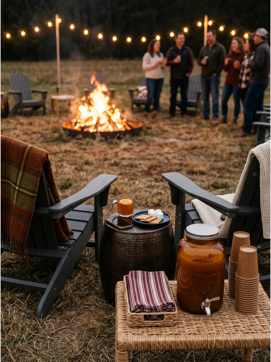 Theme Drink Station bonfire party ideas