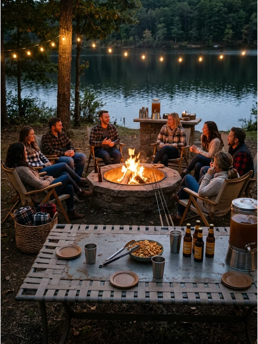 Main Party Table bonfire party ideas