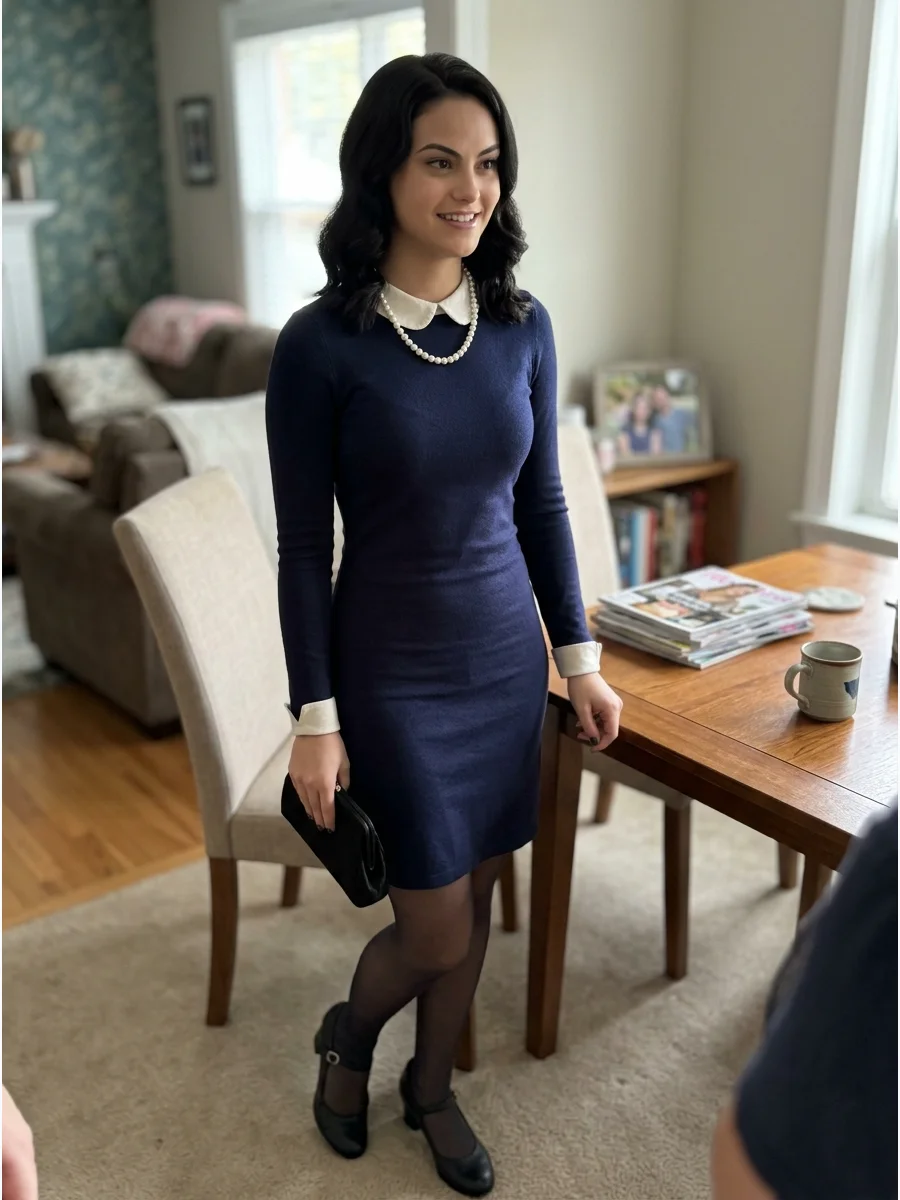 Veronica Lodge Costume. Choose a fitted dress or polished school outfit with a pearl necklace and heeled shoes. Style glossy dark hair into neat vintage-inspired waves. Brunette Ha