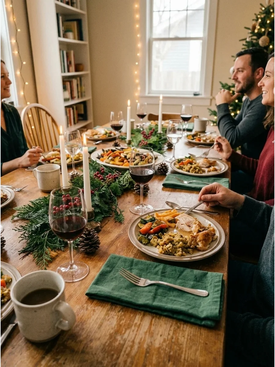 Cozy Christmas Dinner Get Together support view 1