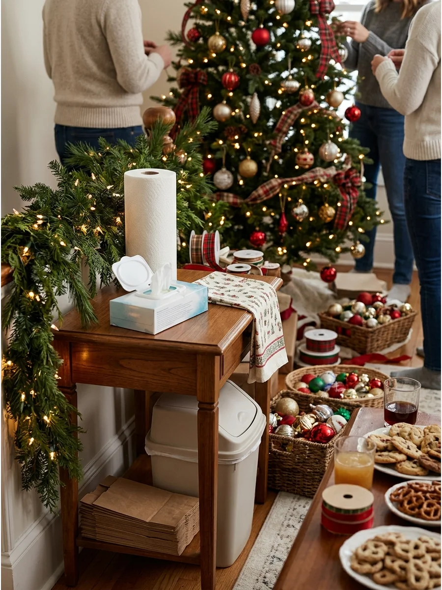 Simple Cleanup Station Christmas get together ideas