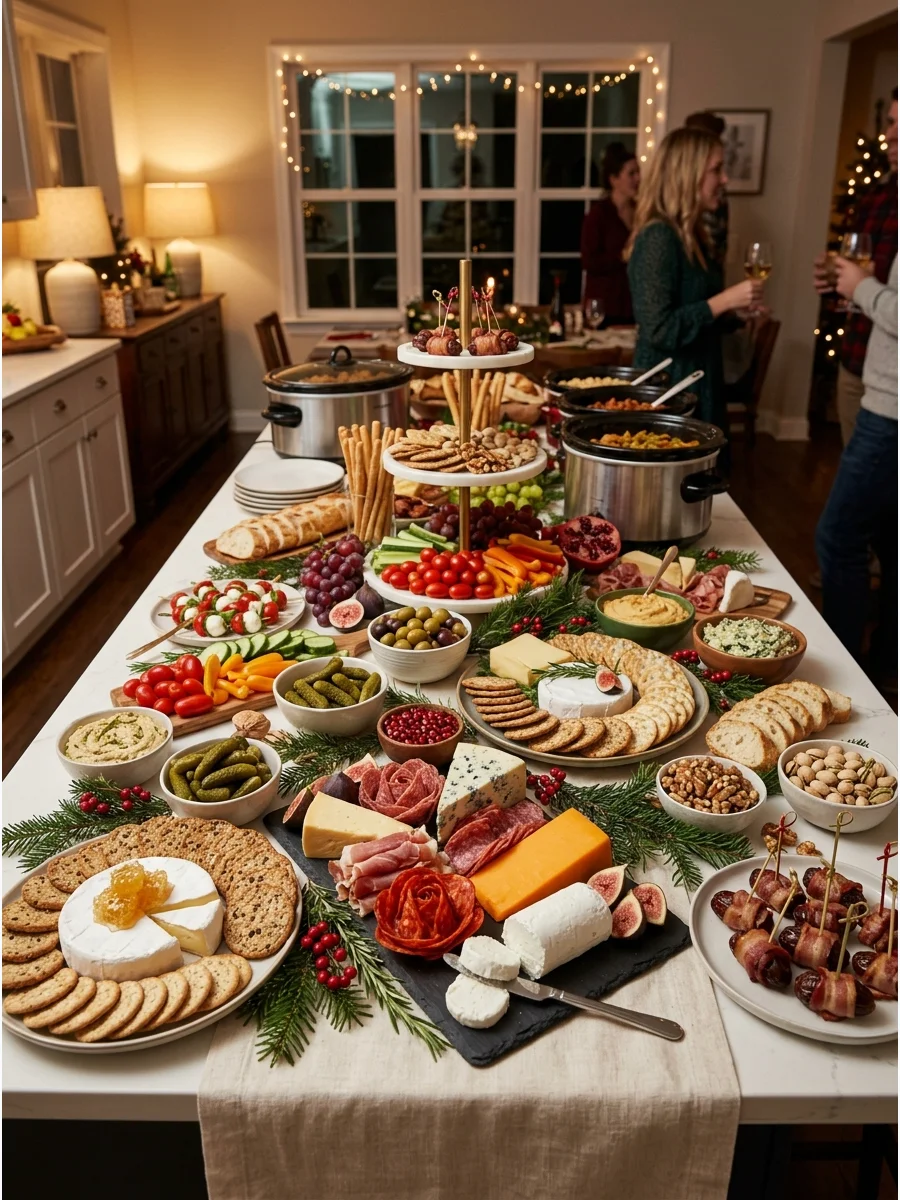 Snack Table christmas party food ideas
