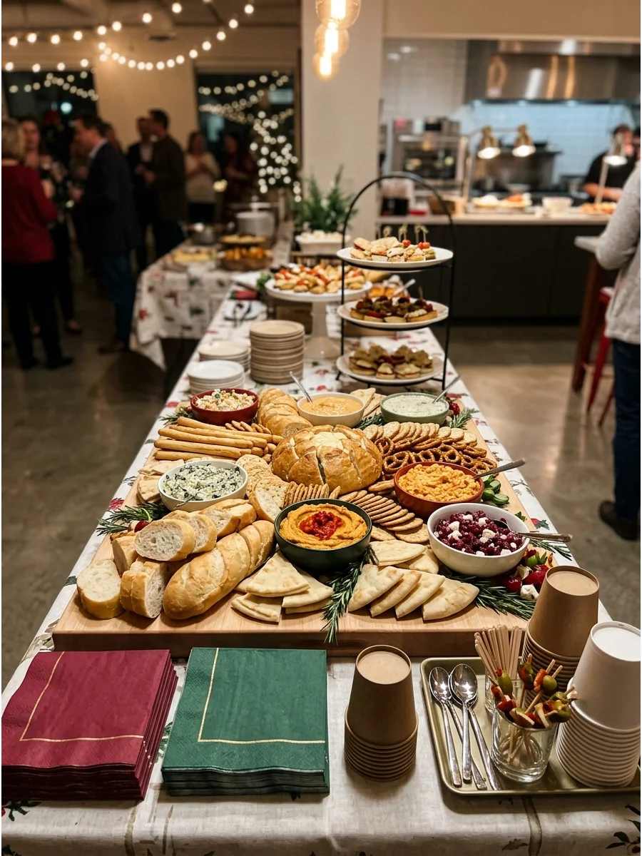 Drink Station christmas party food ideas