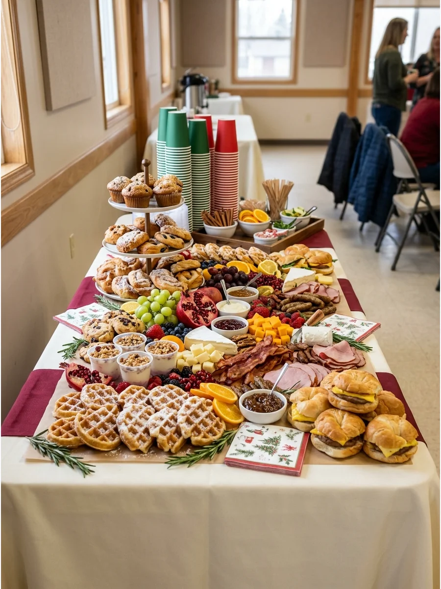 Drink Station christmas party food ideas