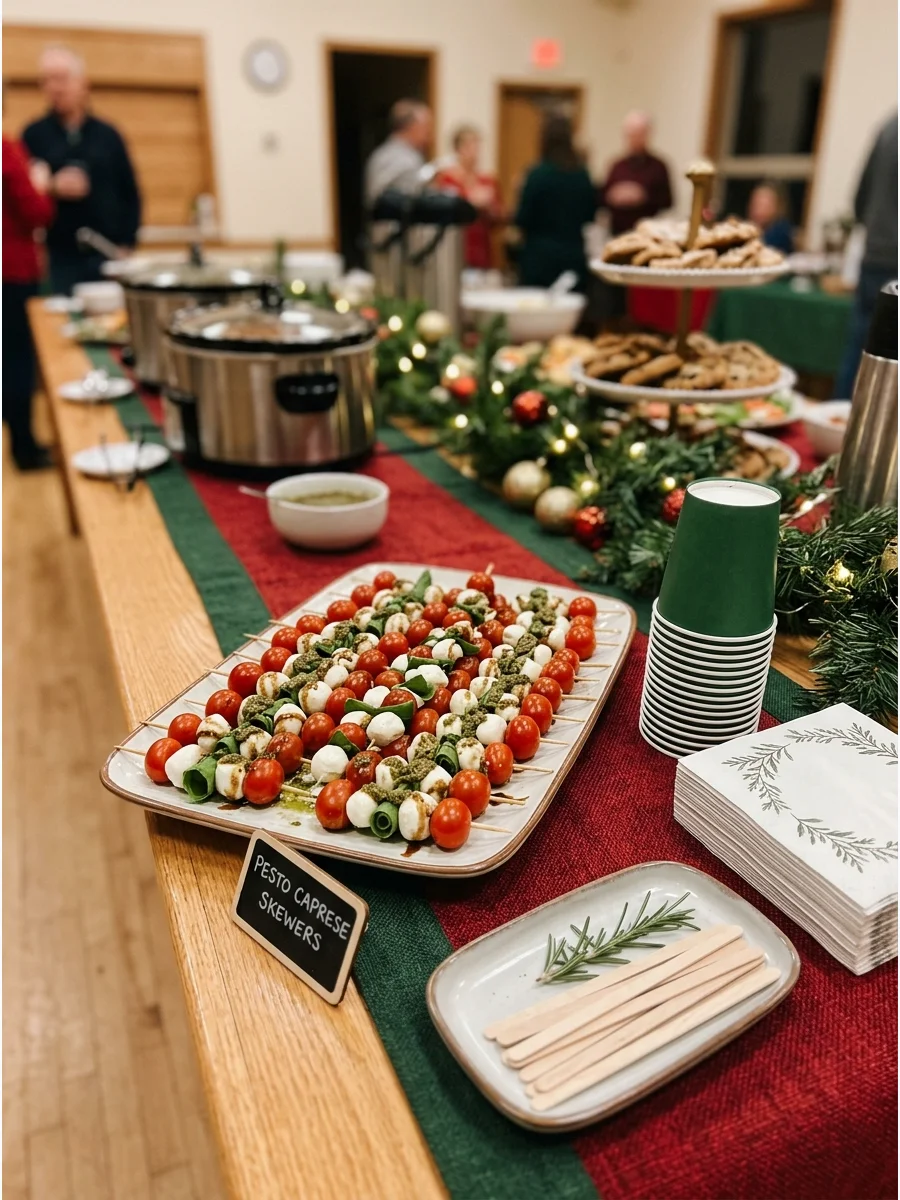 Drink Station christmas party food ideas