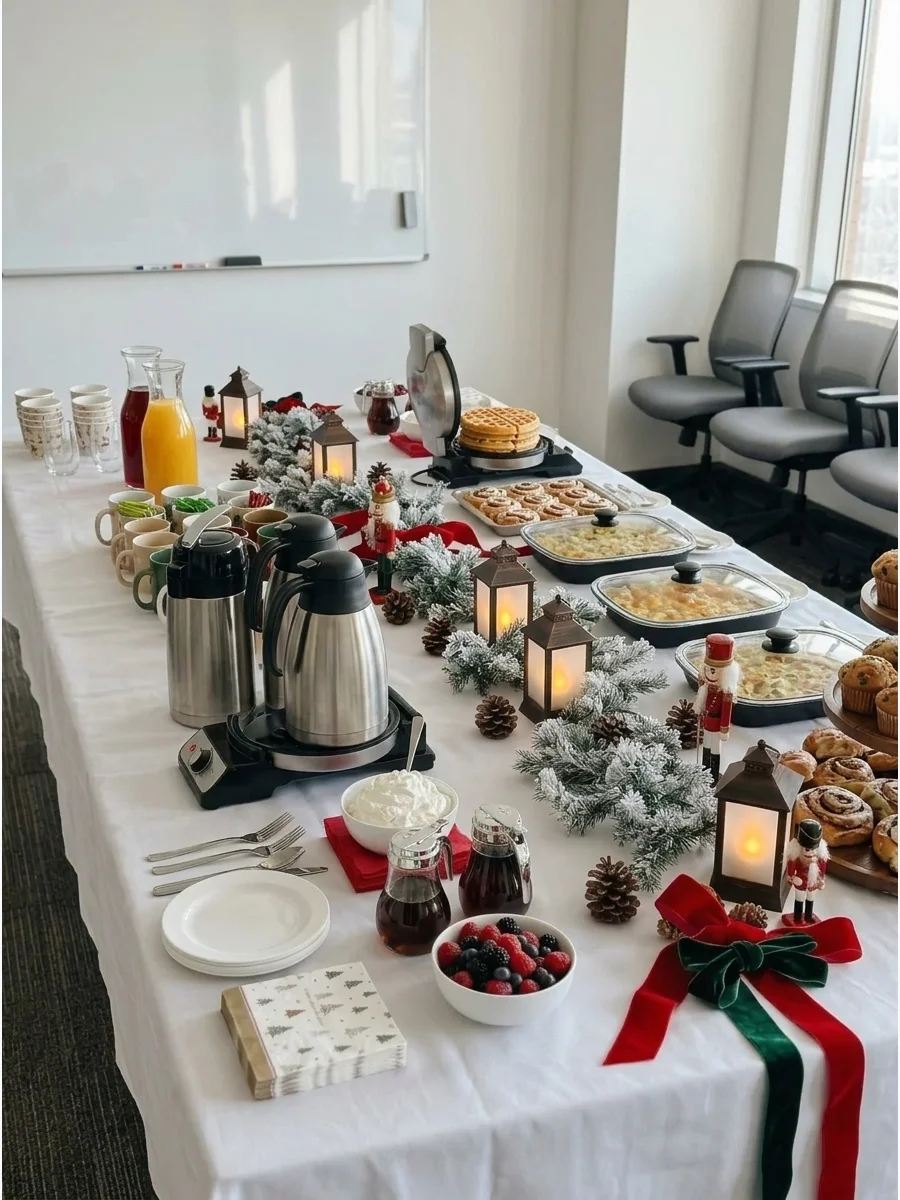 Christmas Brunch Buffet Setup support view 1