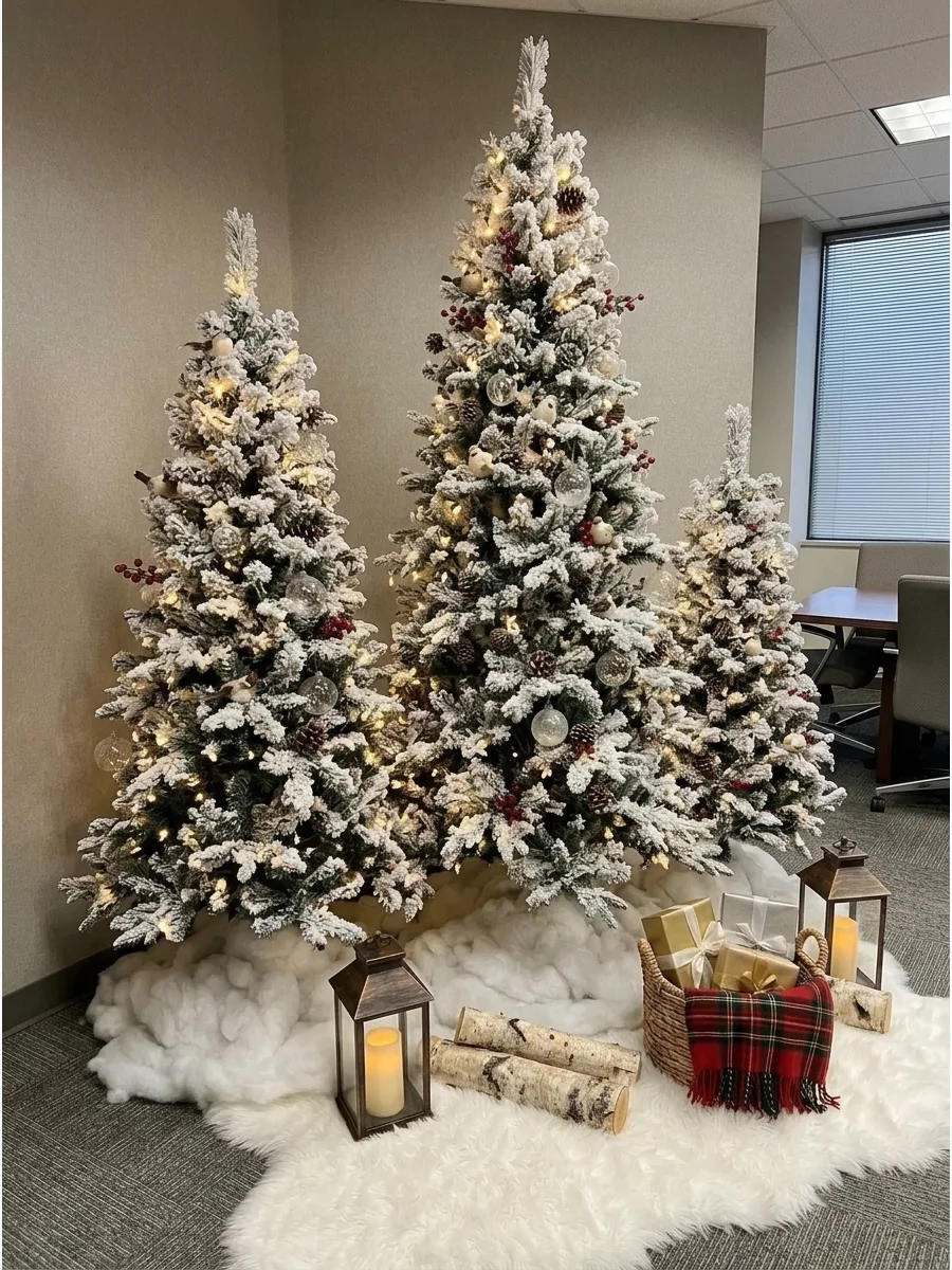 Winter Forest Christmas Backdrop support view 1