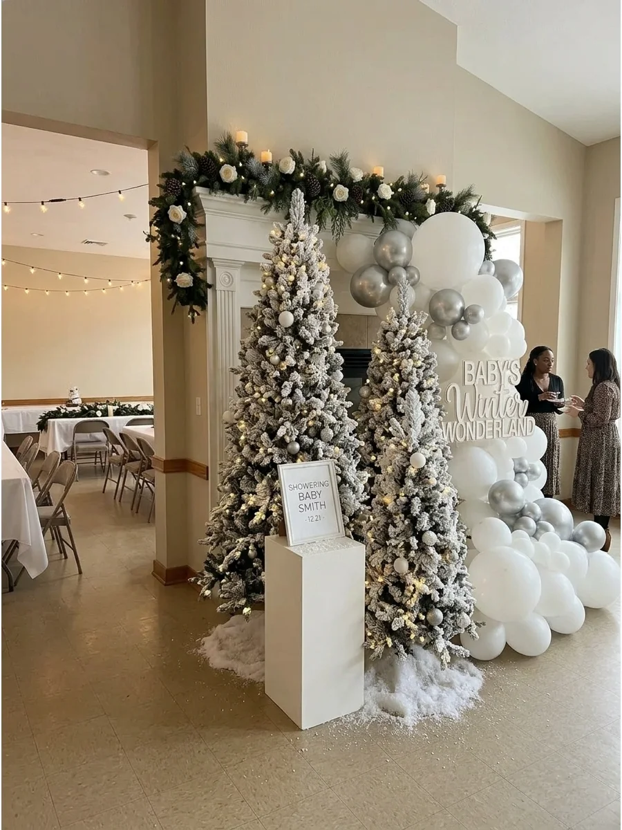 Christmas Winter Wonderland Baby Shower support view 1