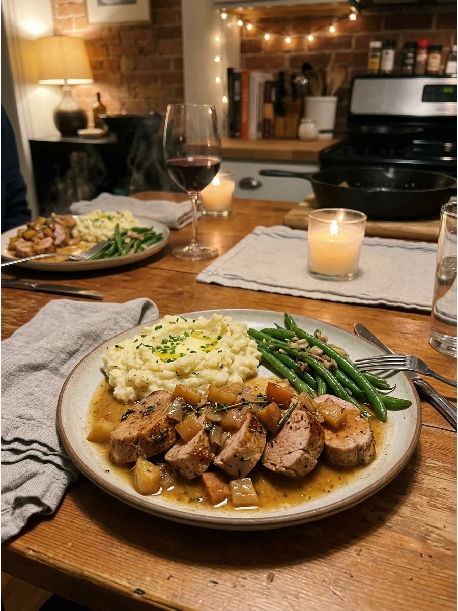 Pork Tenderloin With Apple Pan Sauce. Roast or pan-sear pork tenderloin and slice it into medallions. Serve it with a sweet and savory apple pan sauce made with butter, herbs, and