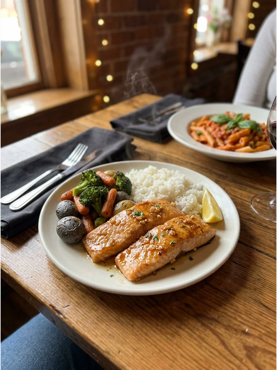Honey Garlic Glazed Salmon. Brush salmon fillets with a glaze made from honey, garlic, soy sauce, and lemon. Bake or pan-sear them until the glaze becomes glossy and lightly carame