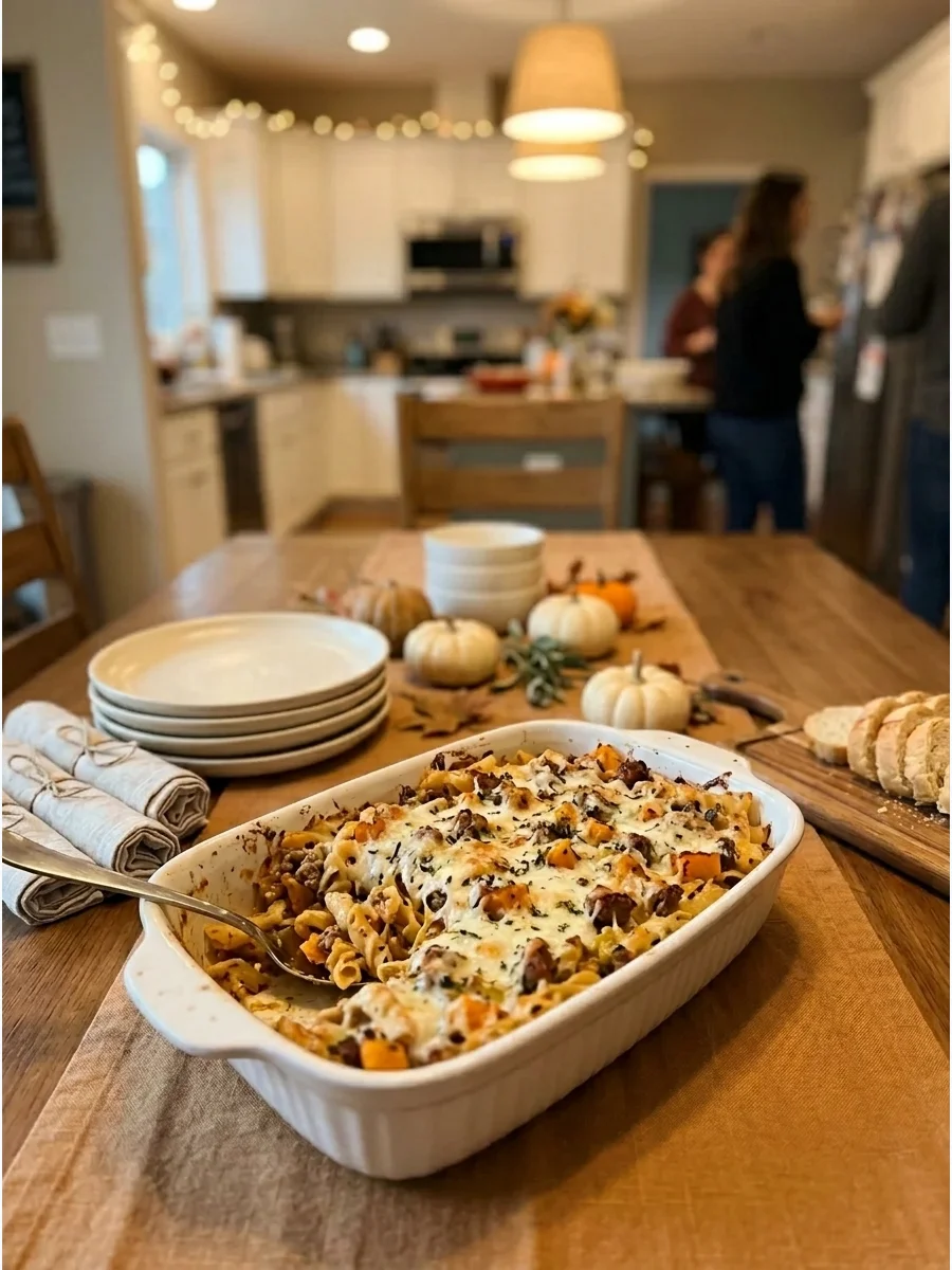 Baked Pasta With Sausage and Squash support view 1
