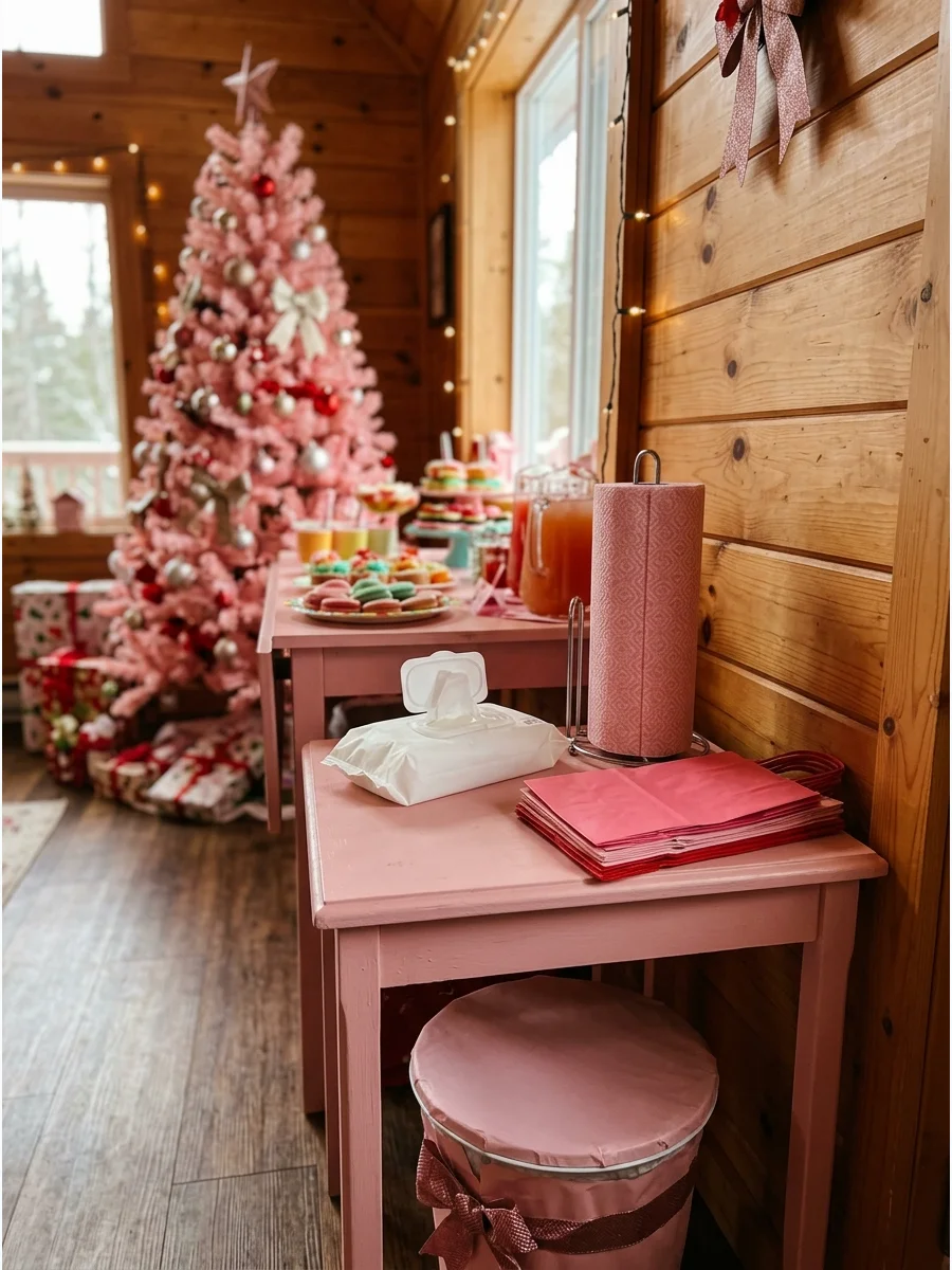 Simple Cleanup Station Friendmas party ideas