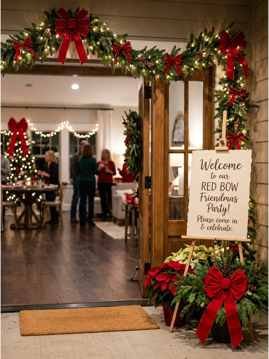 Simple Welcome Detail Friendmas party ideas