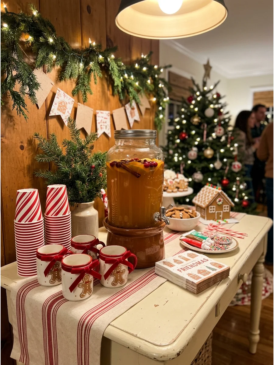 Theme Drink Station Friendmas party ideas