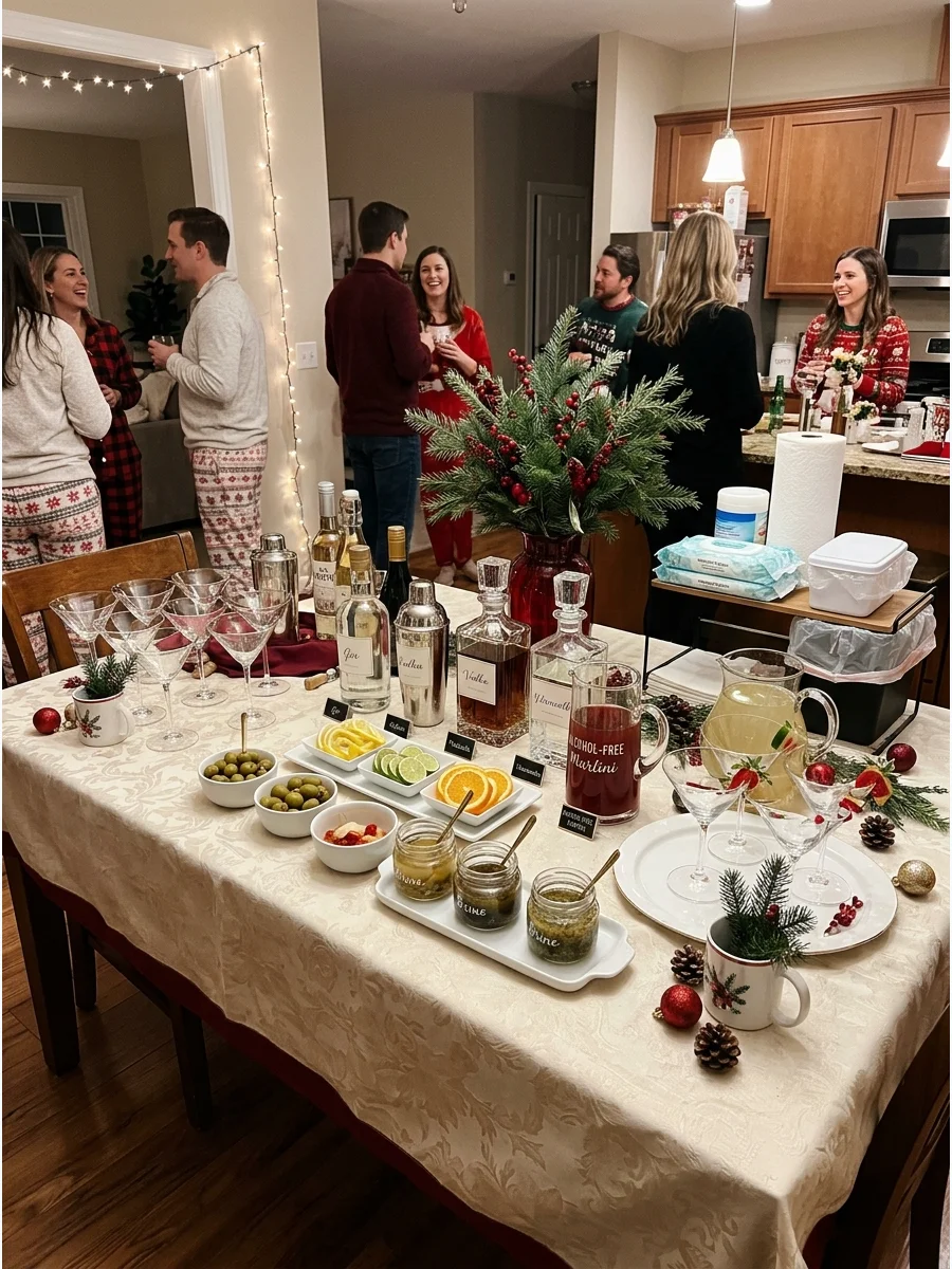 Simple Cleanup Station Friendmas party ideas