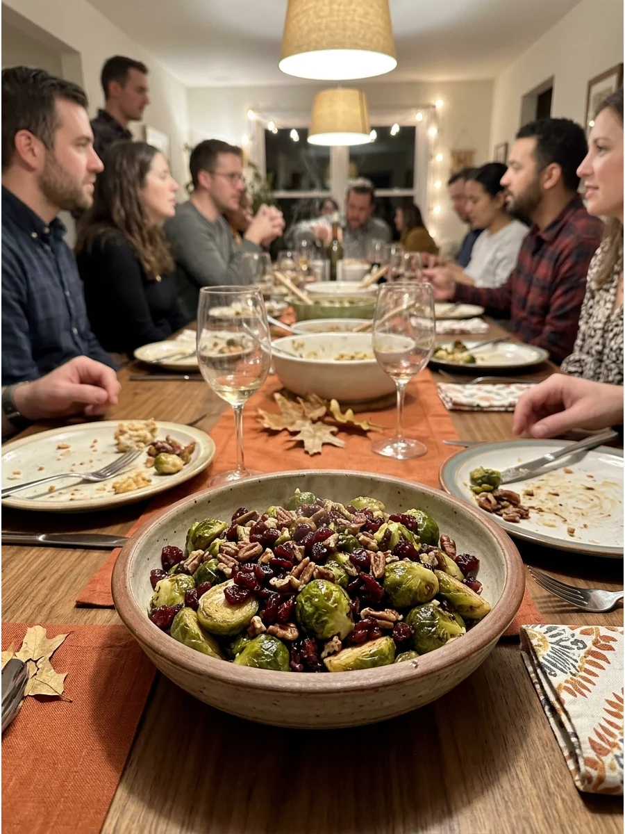 Honey Balsamic Brussels Sprouts. Roast Brussels sprouts until crisp and toss them with honey and balsamic glaze. Add dried cranberries and pecans for seasonal color. Friendsgiving