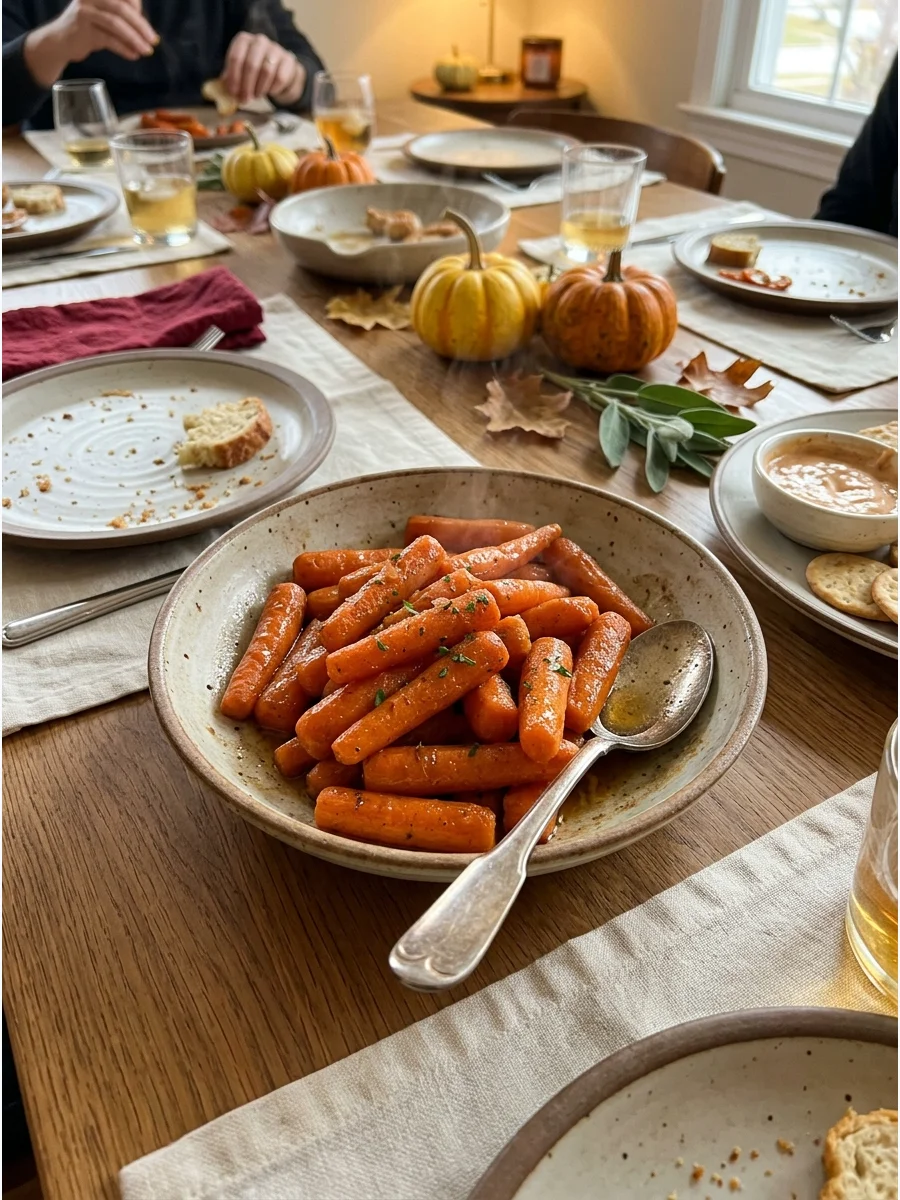 Brown Sugar Glazed Carrots. Cook carrots with butter, brown sugar, cinnamon, and a small pinch of salt. This simple side dish is affordable and easy to prepare for a crowd. Friends