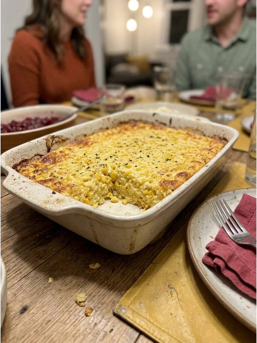 Creamed Corn Casserole. Combine corn with butter, cream, eggs, and cornbread mix for a soft, slightly sweet casserole. It travels well and can feed a large group. Friendsgiving foo