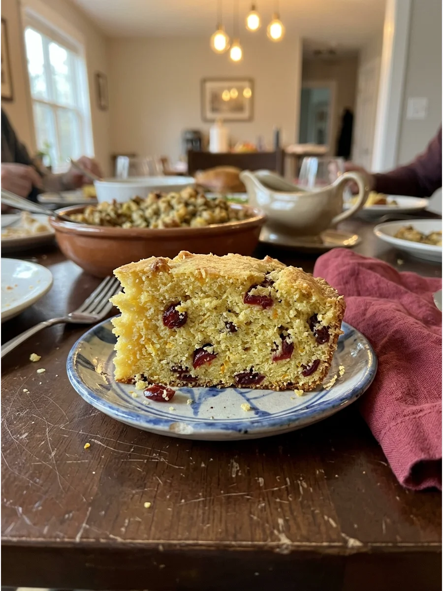 Cranberry Orange Cornbread. Add dried cranberries and orange zest to homemade cornbread. The bright flavor works well beside savory Friendsgiving dishes. Friendsgiving food ideas