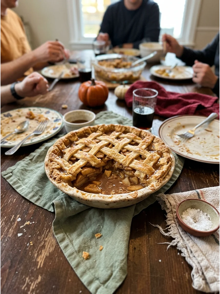 Salted Caramel Apple Pie. Fill a flaky crust with cinnamon apples and salted caramel sauce. Add a lattice crust or crumb topping for a traditional fall appearance. Friendsgiving fo