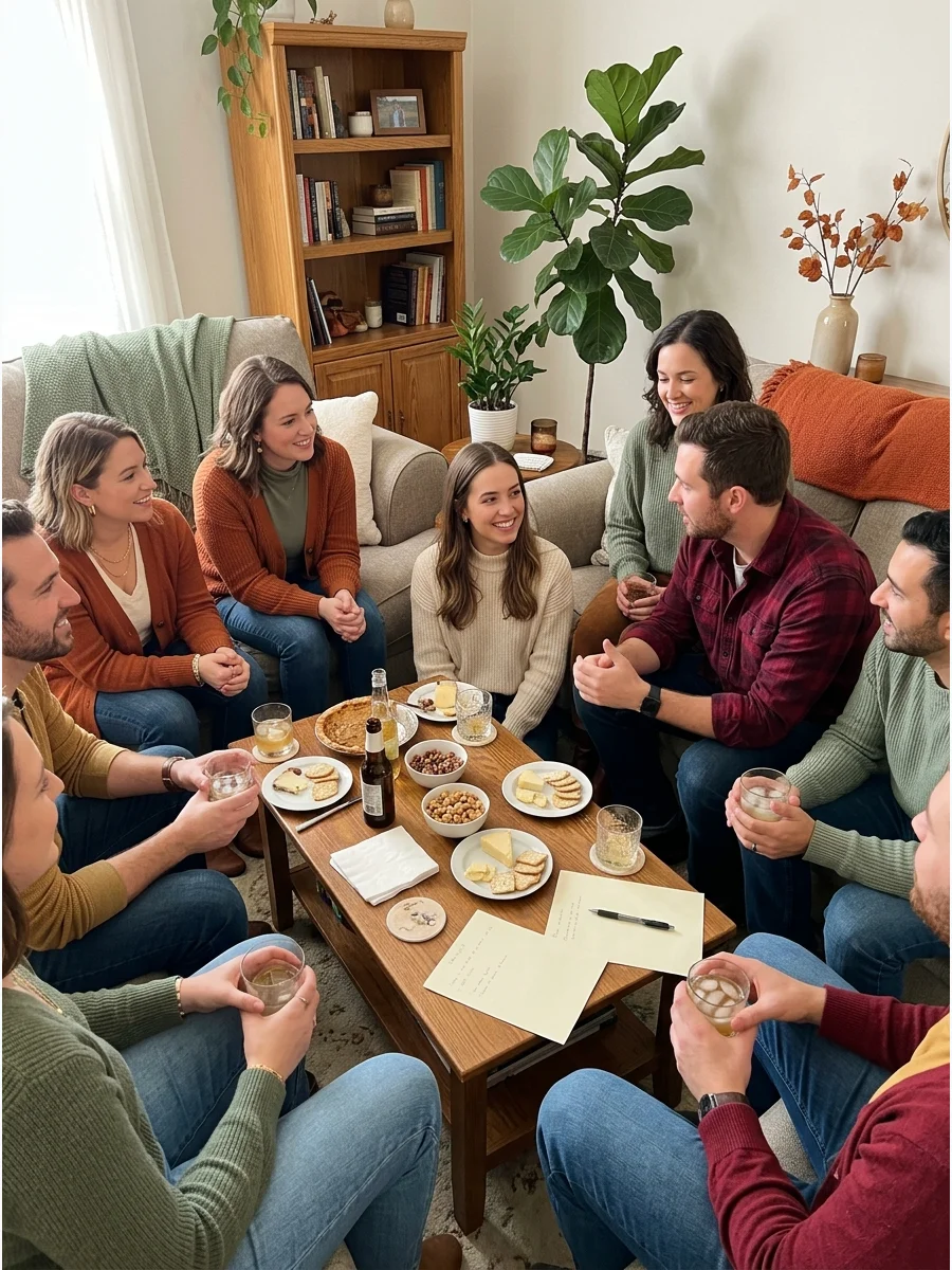 Pass the Compliment. Guests sit in a circle and take turns saying something positive about the person beside them. Continue until everyone has both given and received a compliment.