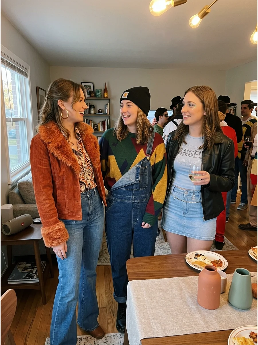 “Come as Your Favorite Decade” Friendsgiving. Let each guest choose a decade-inspired outfit, from the 1970s to the early 2000s. Build a playlist featuring songs from every decade