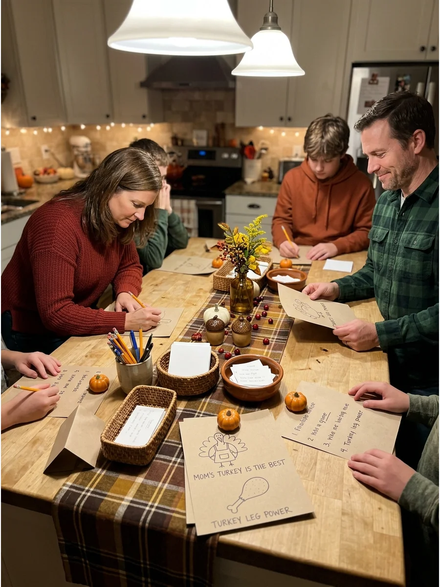 Craft Table fun thanksgiving games