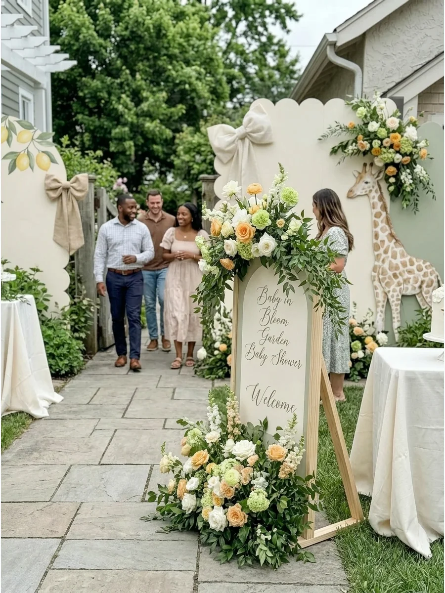 Baby in Bloom Garden Baby Shower support view 1