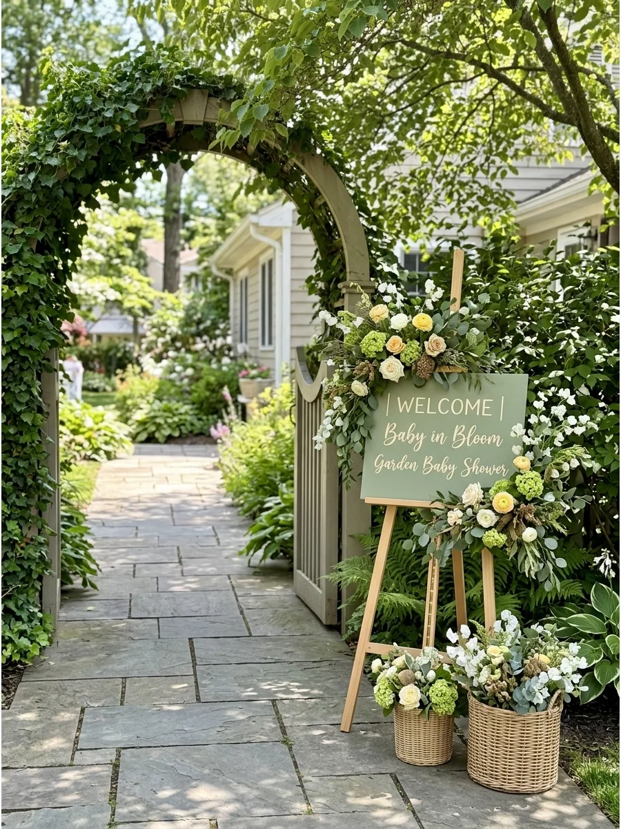 Simple Welcome Detail gender neutral baby shower ideas