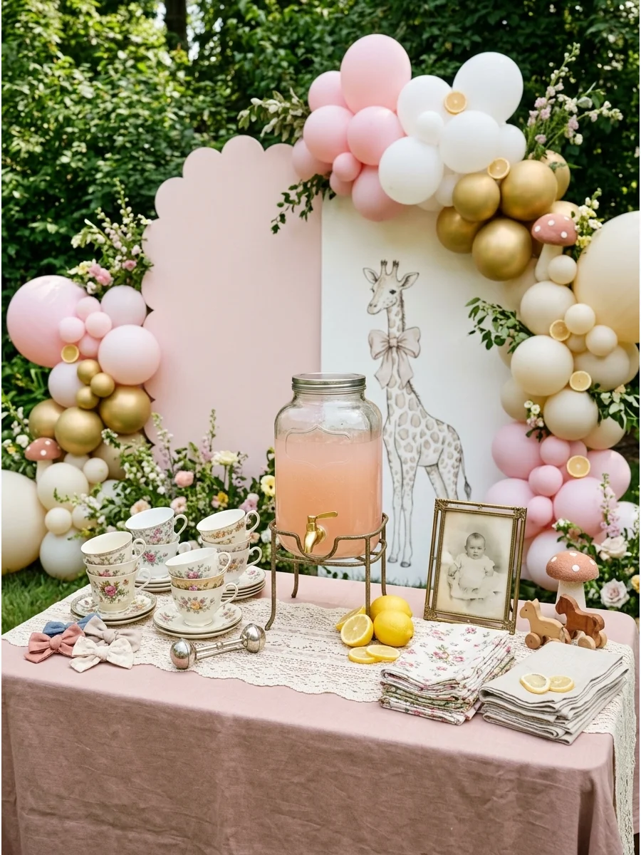 Theme Drink Station gender neutral baby shower ideas