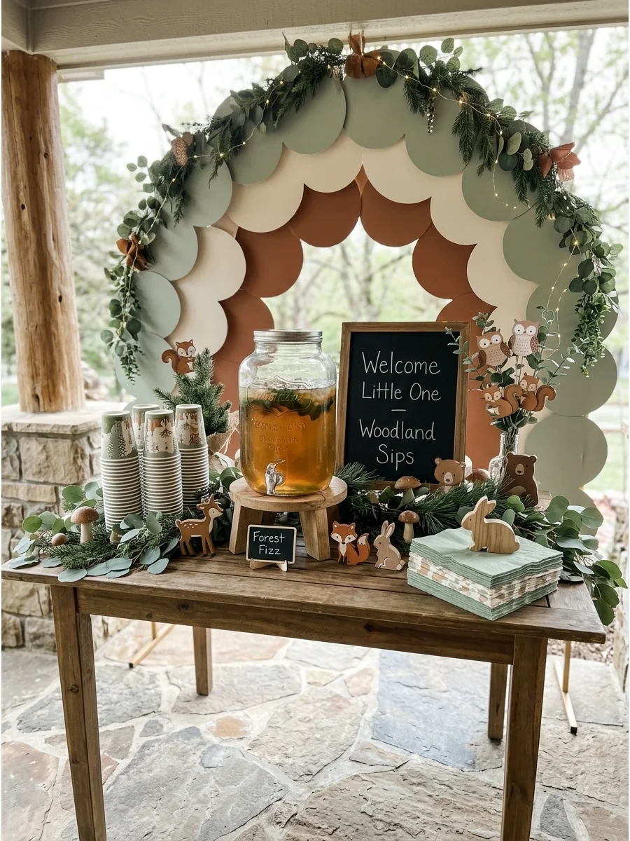 Theme Drink Station gender neutral baby shower ideas