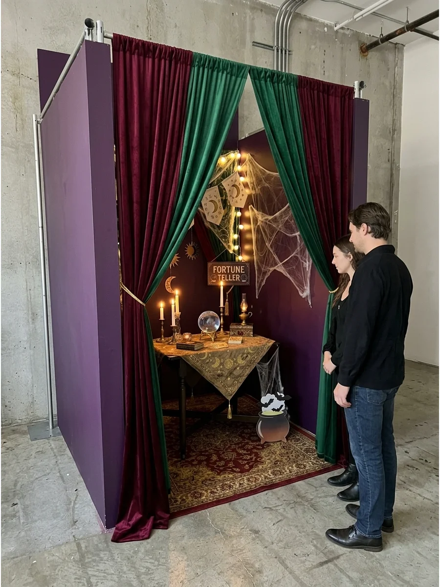 Fortune Teller Halloween Backdrop support view 1