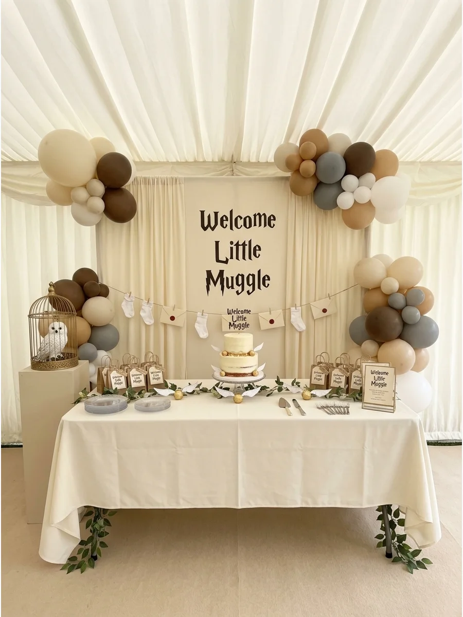 Main Party Table harry potter baby shower ideas