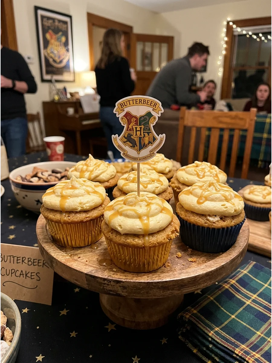 Butterbeer Cupcakes. Combine butterscotch flavors with fluffy frosting for cupcakes inspired by Butterbeer. A 2026 Food Network Harry Potter recipe collection also features Butterb