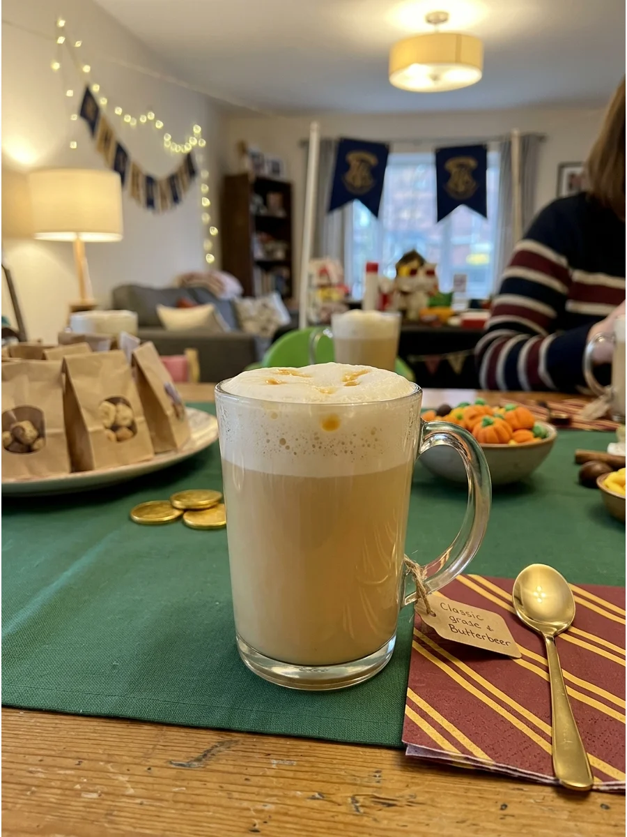 Classic Butterbeer. Create a kid-friendly Butterbeer-style drink using creamy vanilla and butterscotch flavors topped with foam. Butterbeer remains one of the dominant drink search
