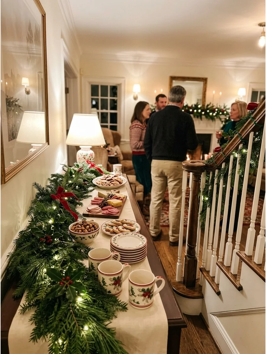 Use Evergreen Garland Throughout the Party support view 1