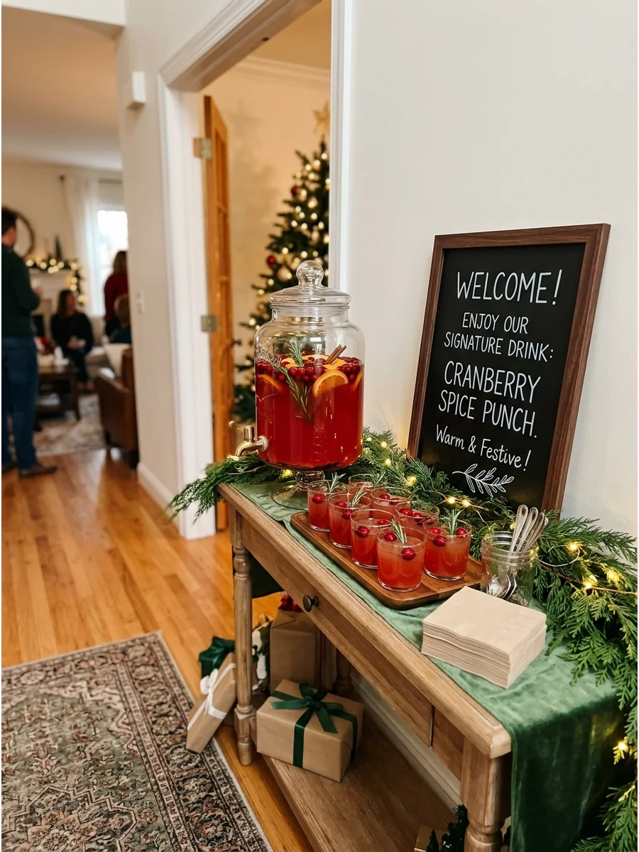 Simple Welcome Detail Hosting christmas party