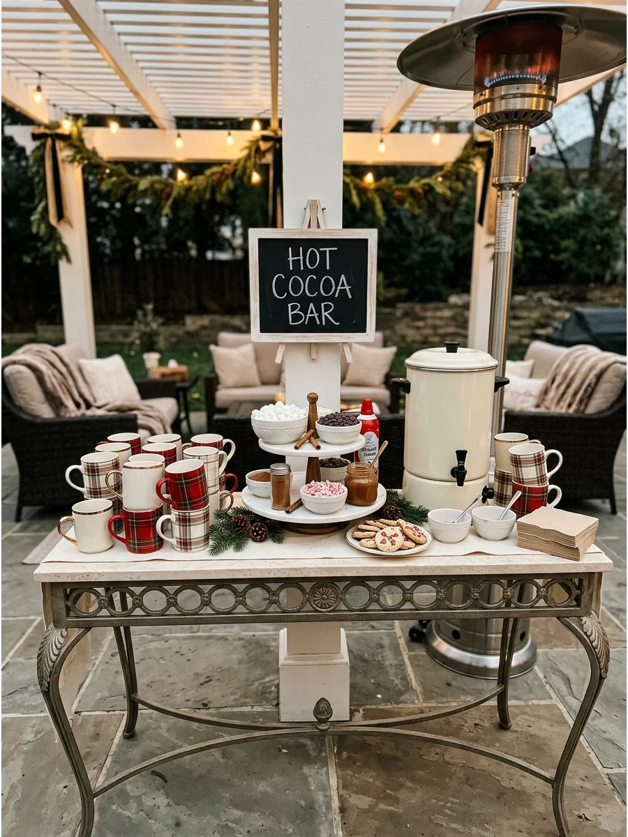 Theme Drink Station Hosting christmas party