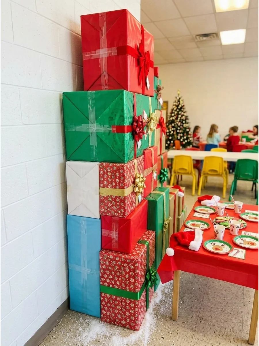 Giant Christmas Present Backdrop support view 1