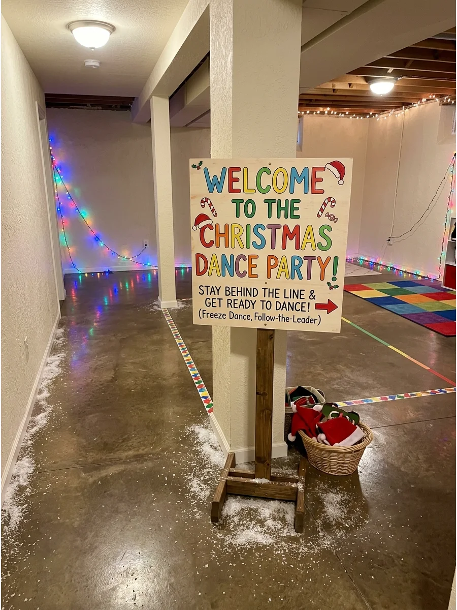 Simple Welcome Detail kids christmas party