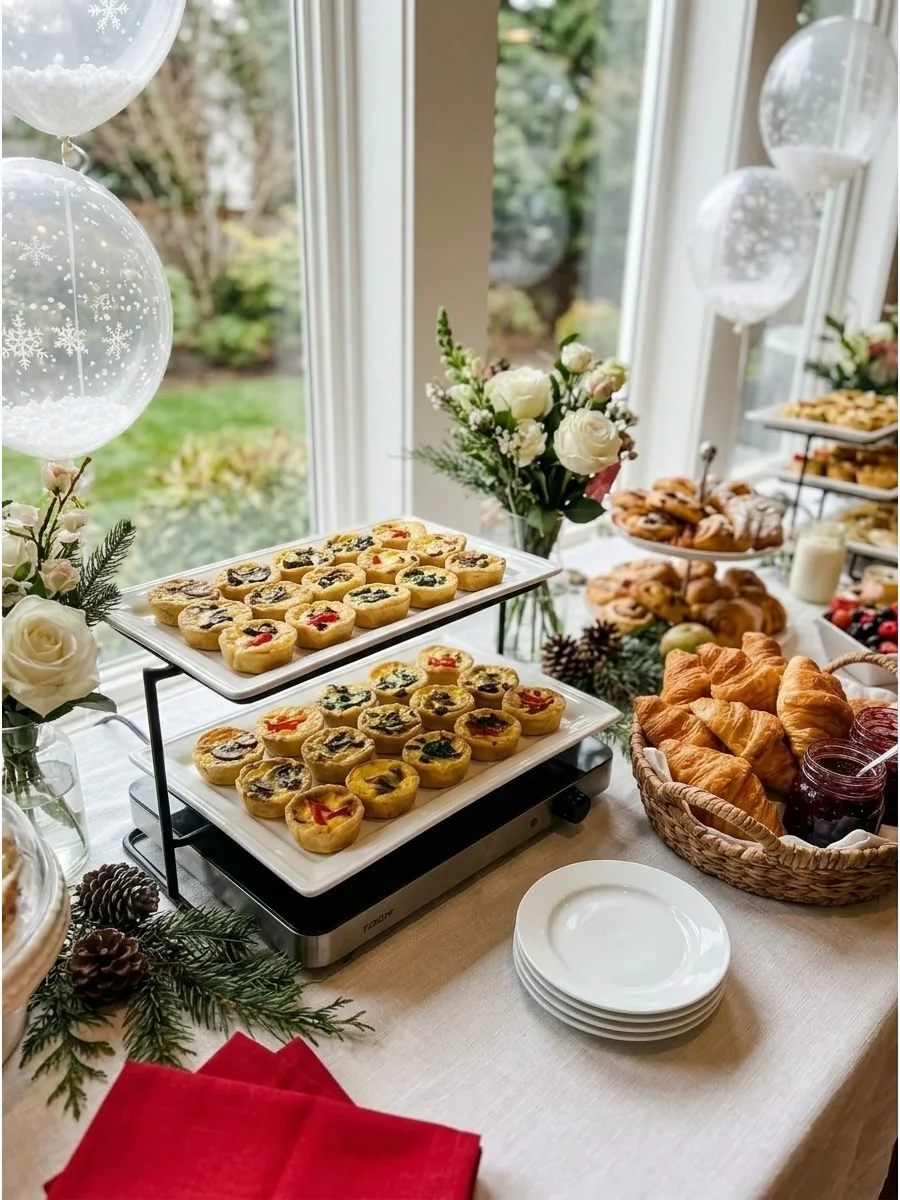 Mini Quiche and Croissant Brunch Bar support view 1