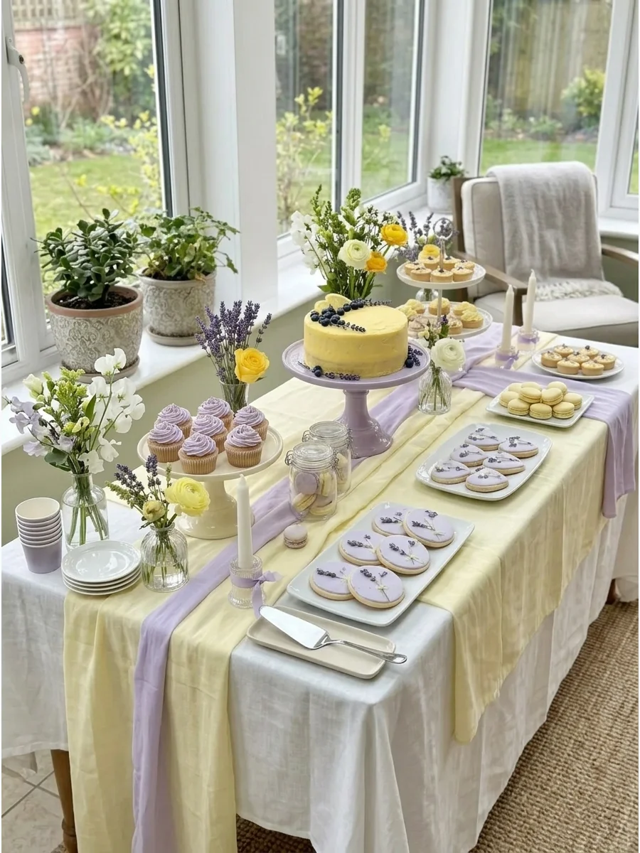 Lemon and Lavender Dessert Table support view 1
