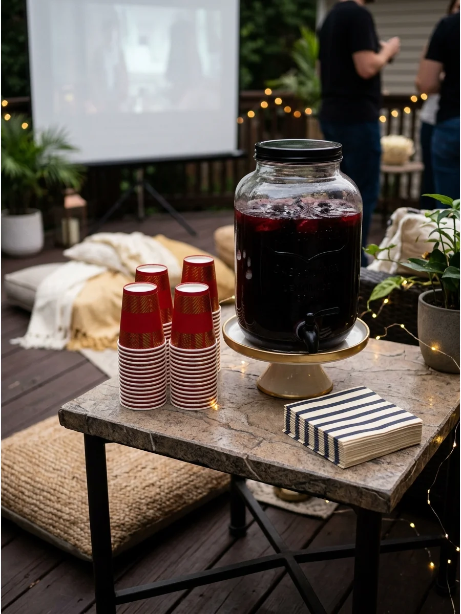Theme Drink Station movie night ideas