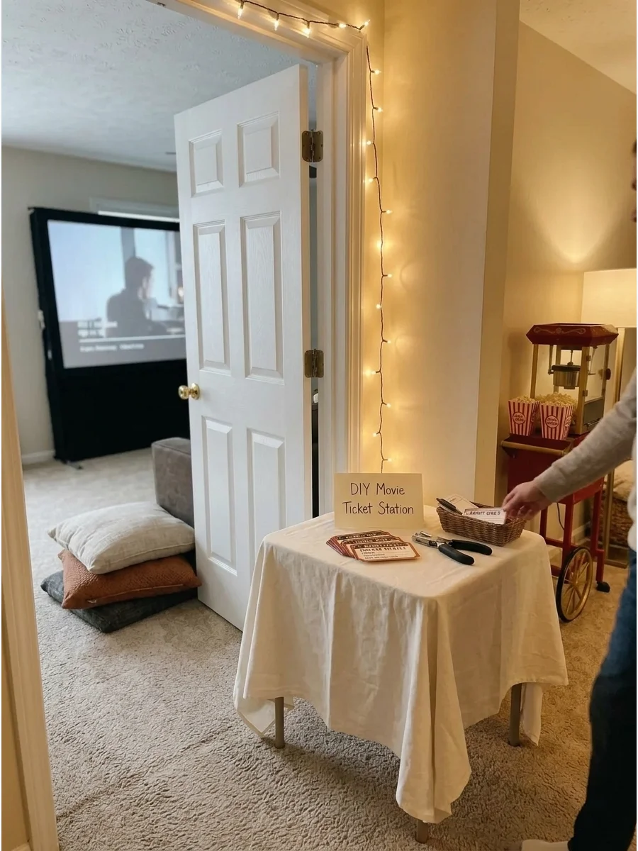 DIY Movie Ticket Station support view 1