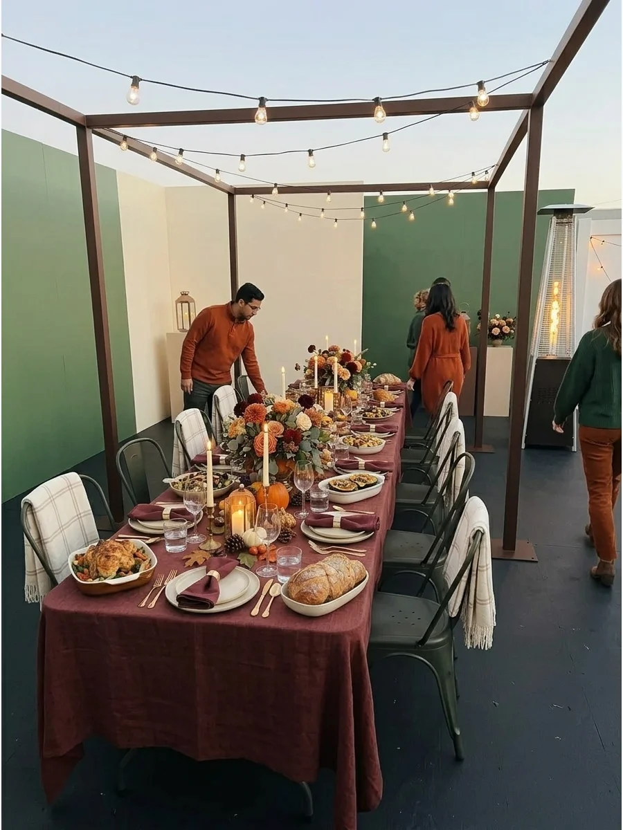 Backyard Autumn Dinner Party support view 1