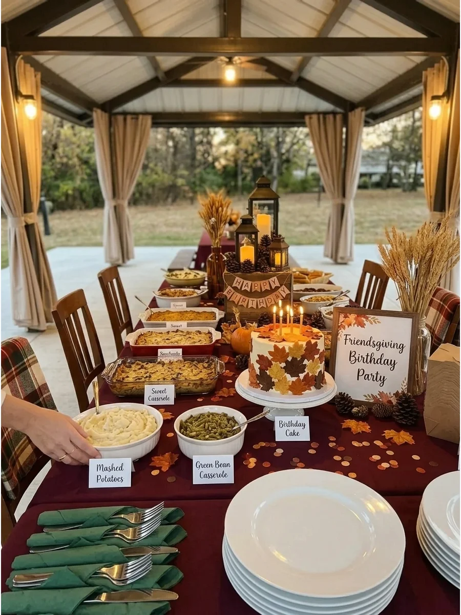 Friendsgiving Birthday Party support view 1