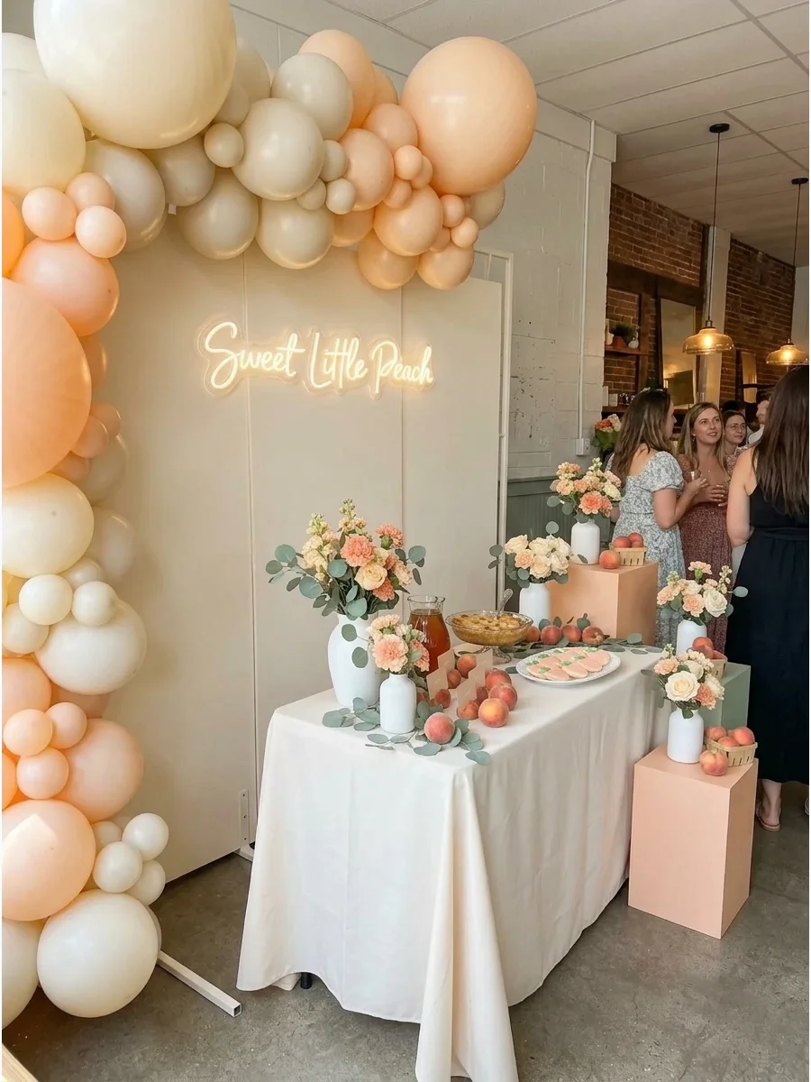 Sweet Little Peach Baby Shower support view 1